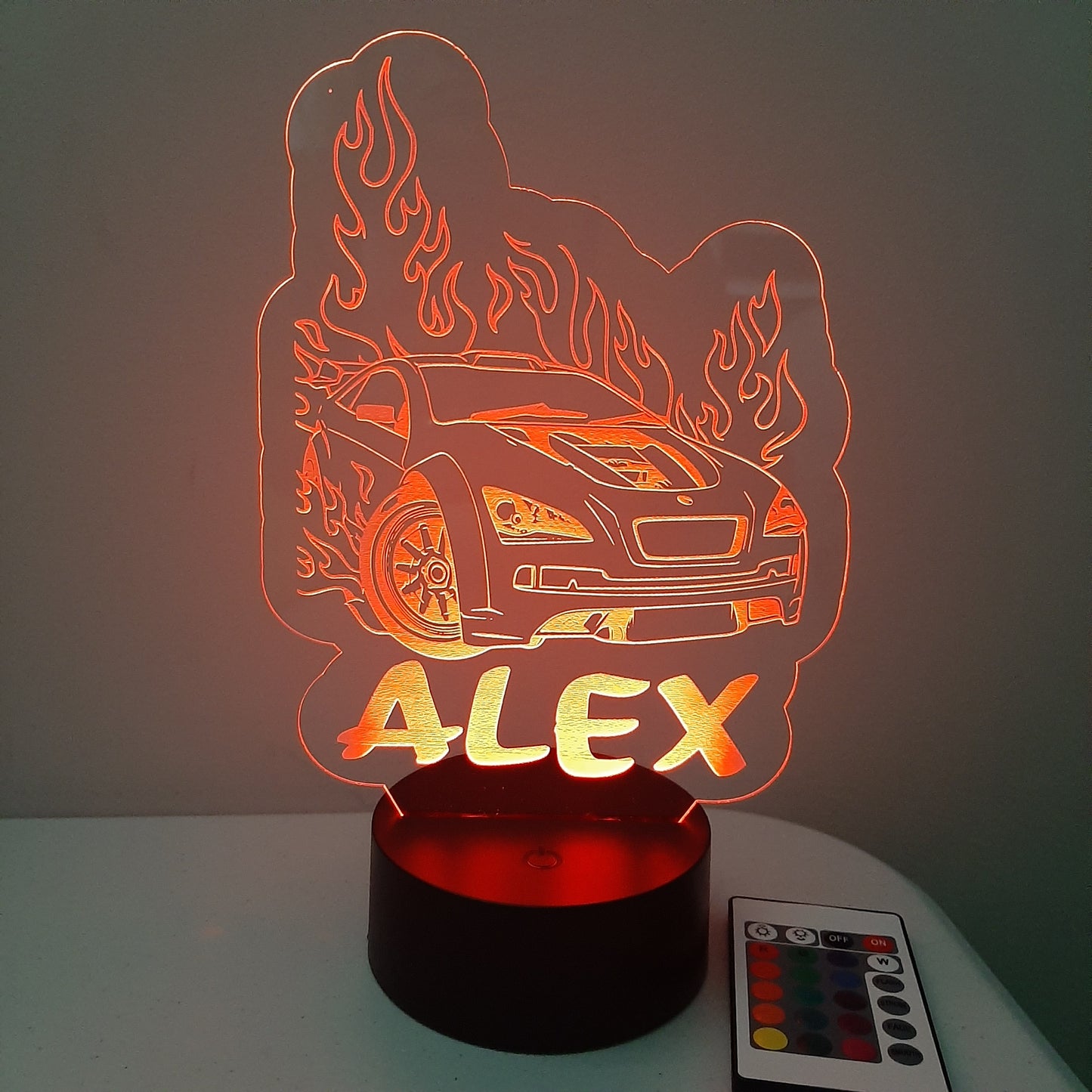 Personalized Race Car Night Light Sign