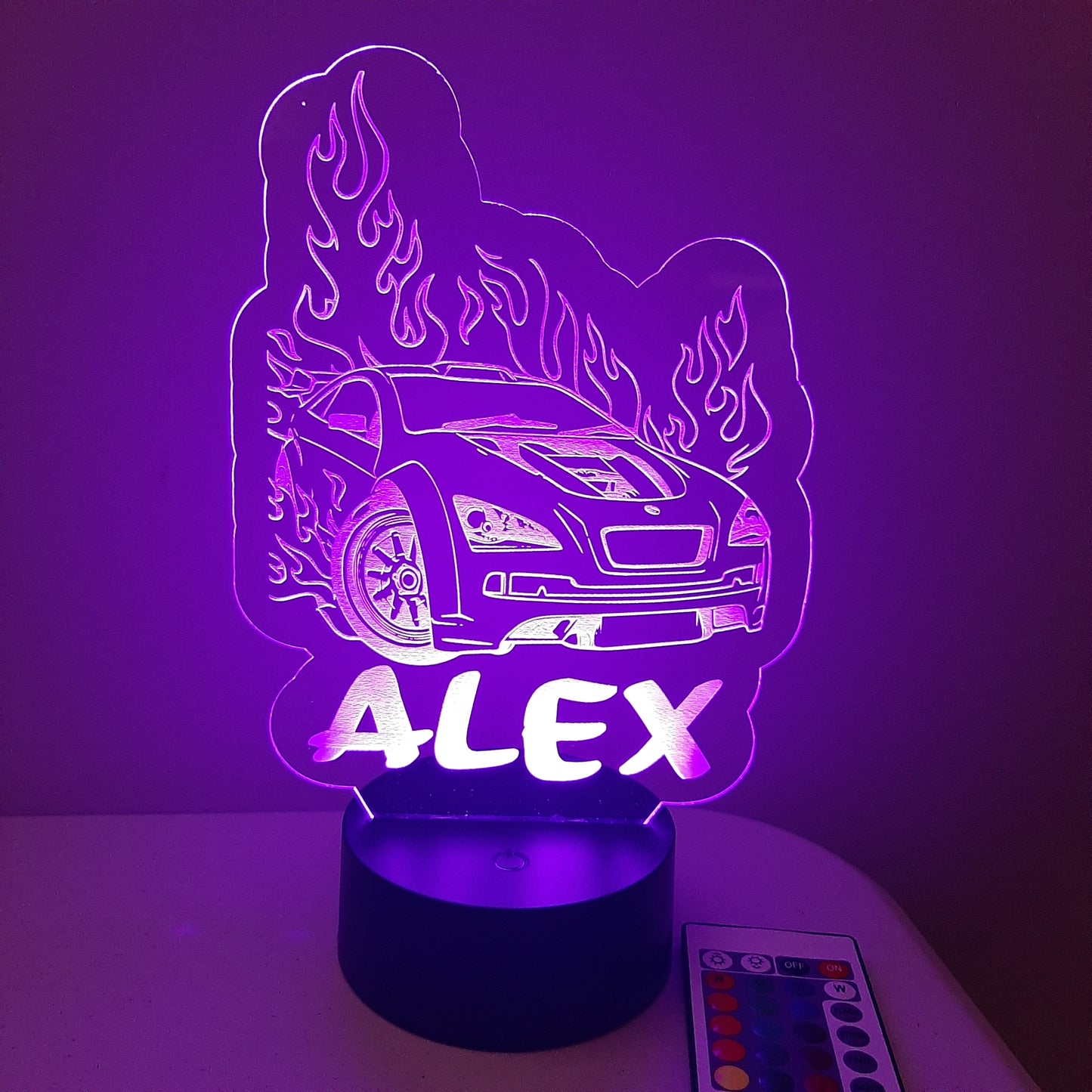 Personalized Race Car Night Light Sign