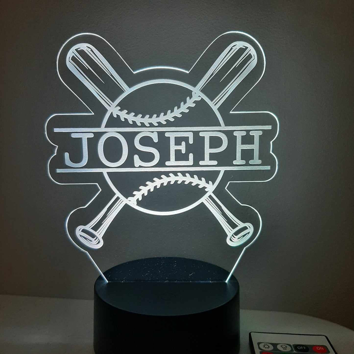 Personalized Baseball LED Night Light Sign