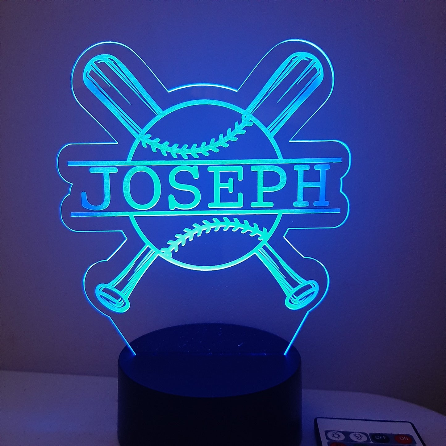 Personalized Baseball LED Night Light Sign