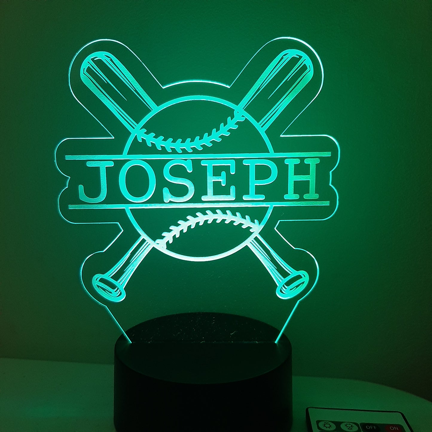 Personalized Baseball LED Night Light Sign
