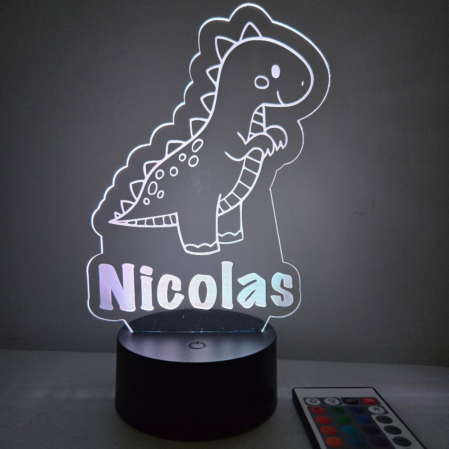 Personalized Dinosaur LED Night Light Sign