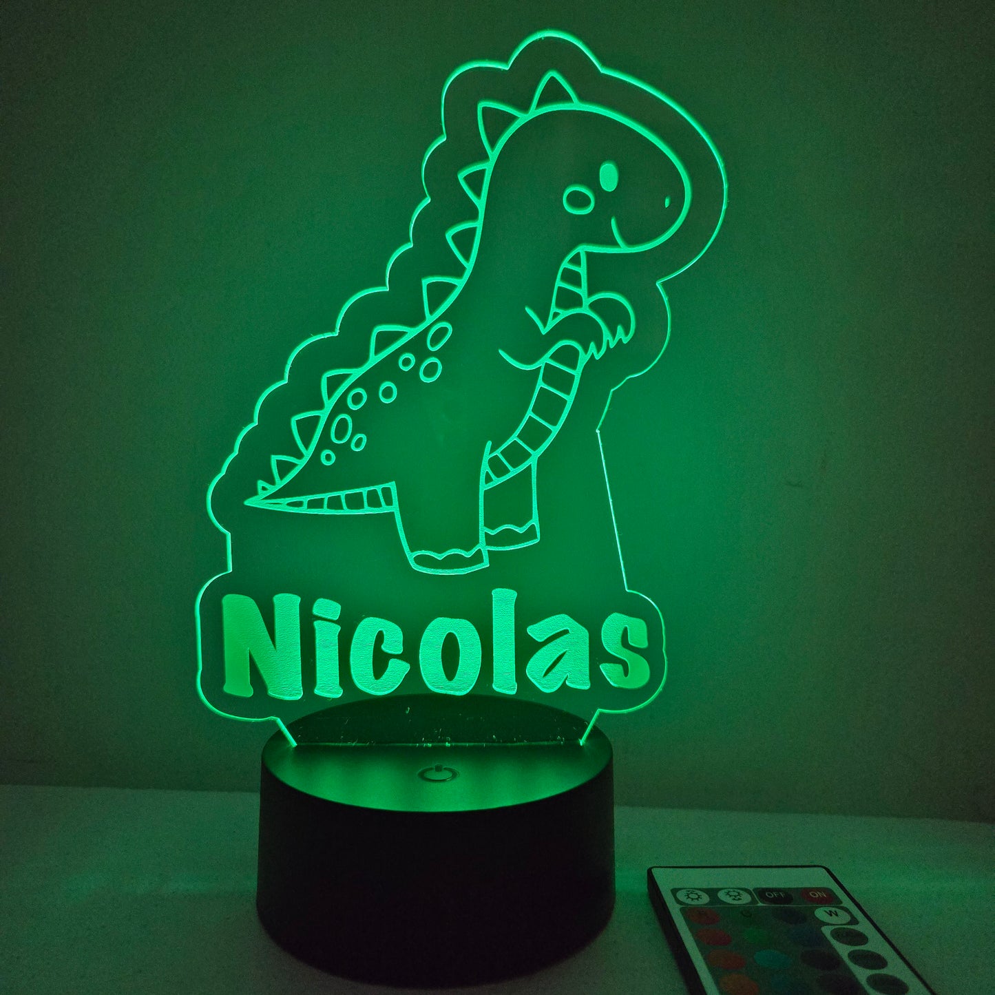 Personalized Dinosaur LED Night Light Sign