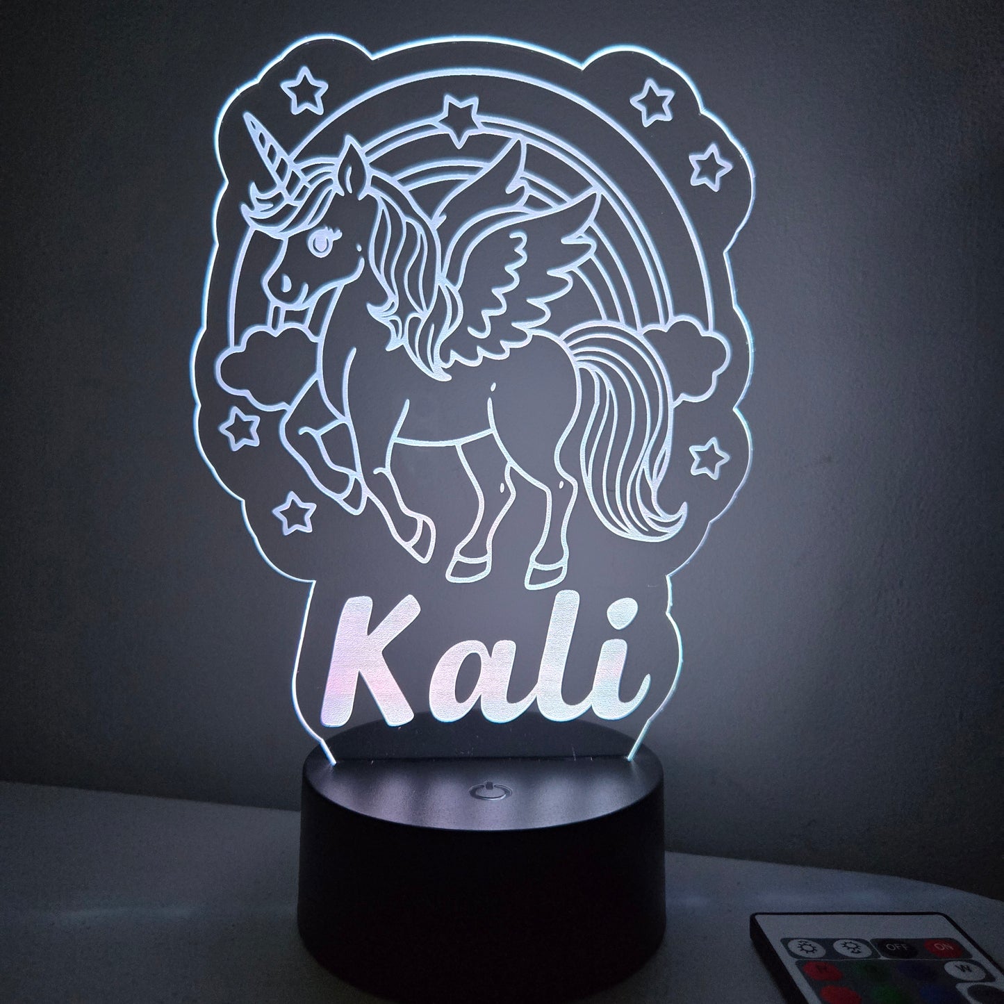 Personalized Rainbow Unicorn LED Night Light Sign