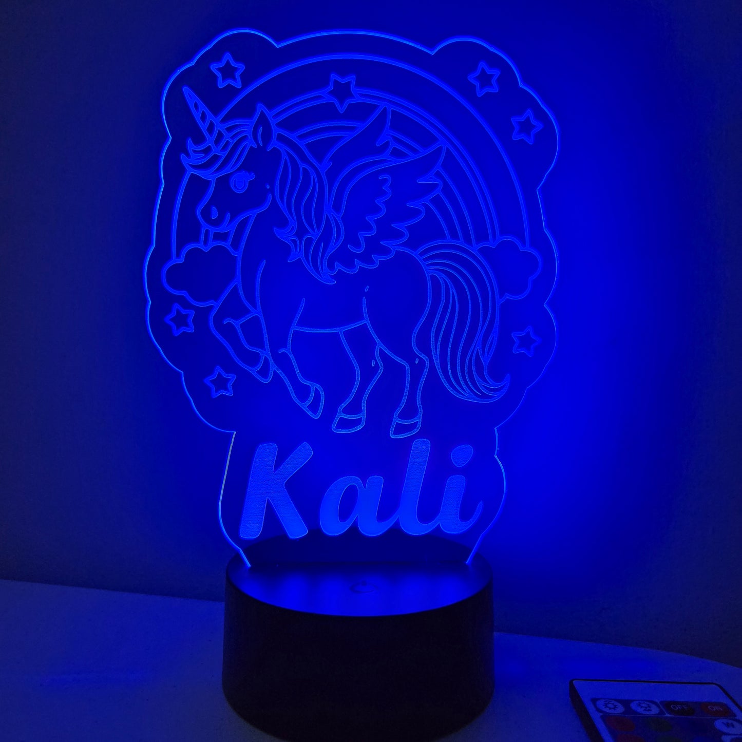 Personalized Rainbow Unicorn LED Night Light Sign