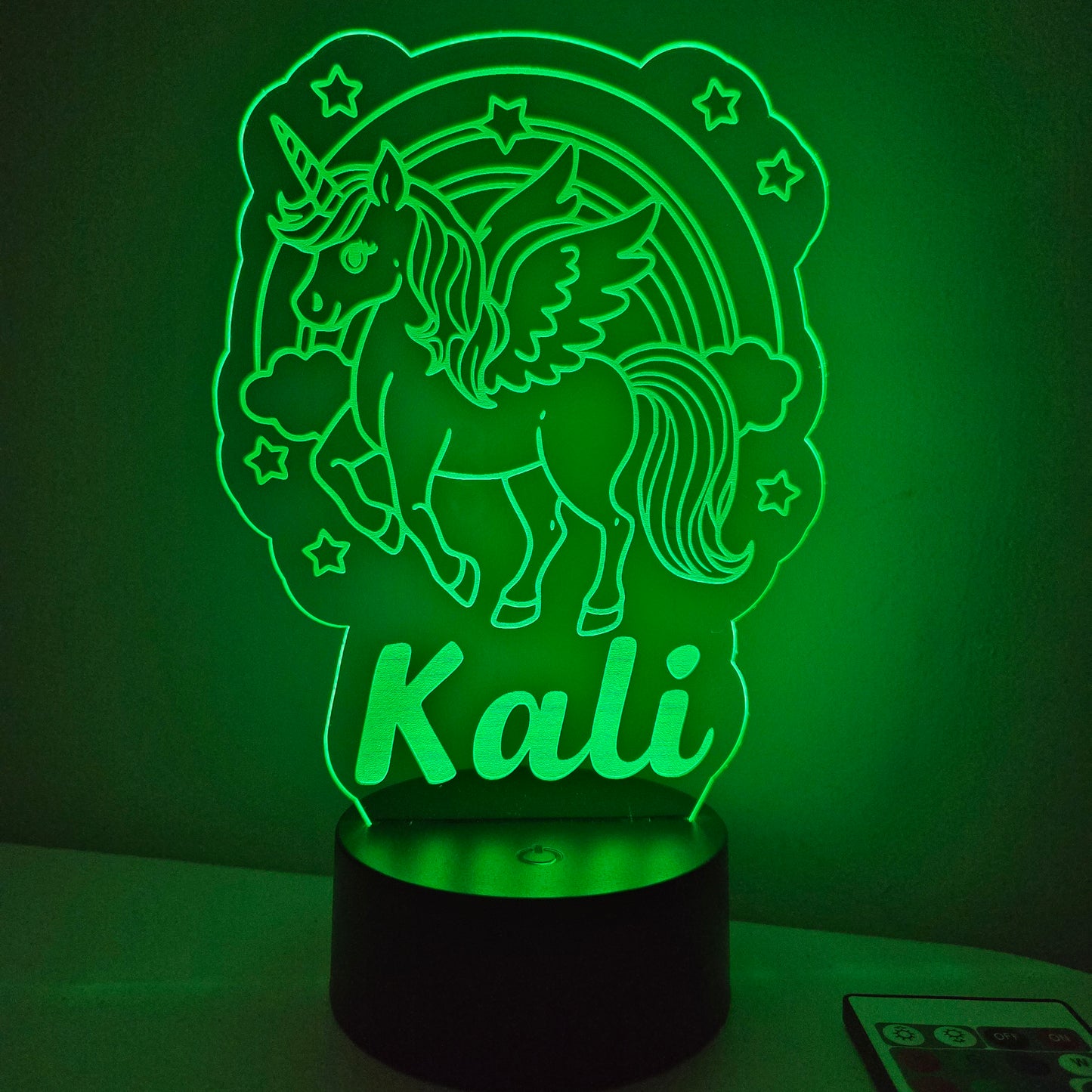 Personalized Rainbow Unicorn LED Night Light Sign