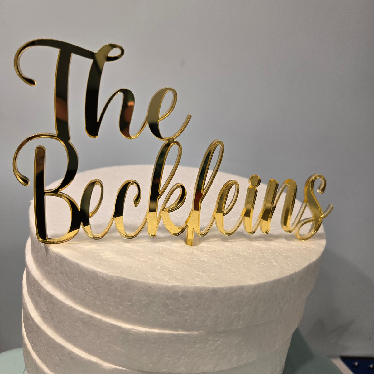 Wedding Cake Topper with Couple's Last Name