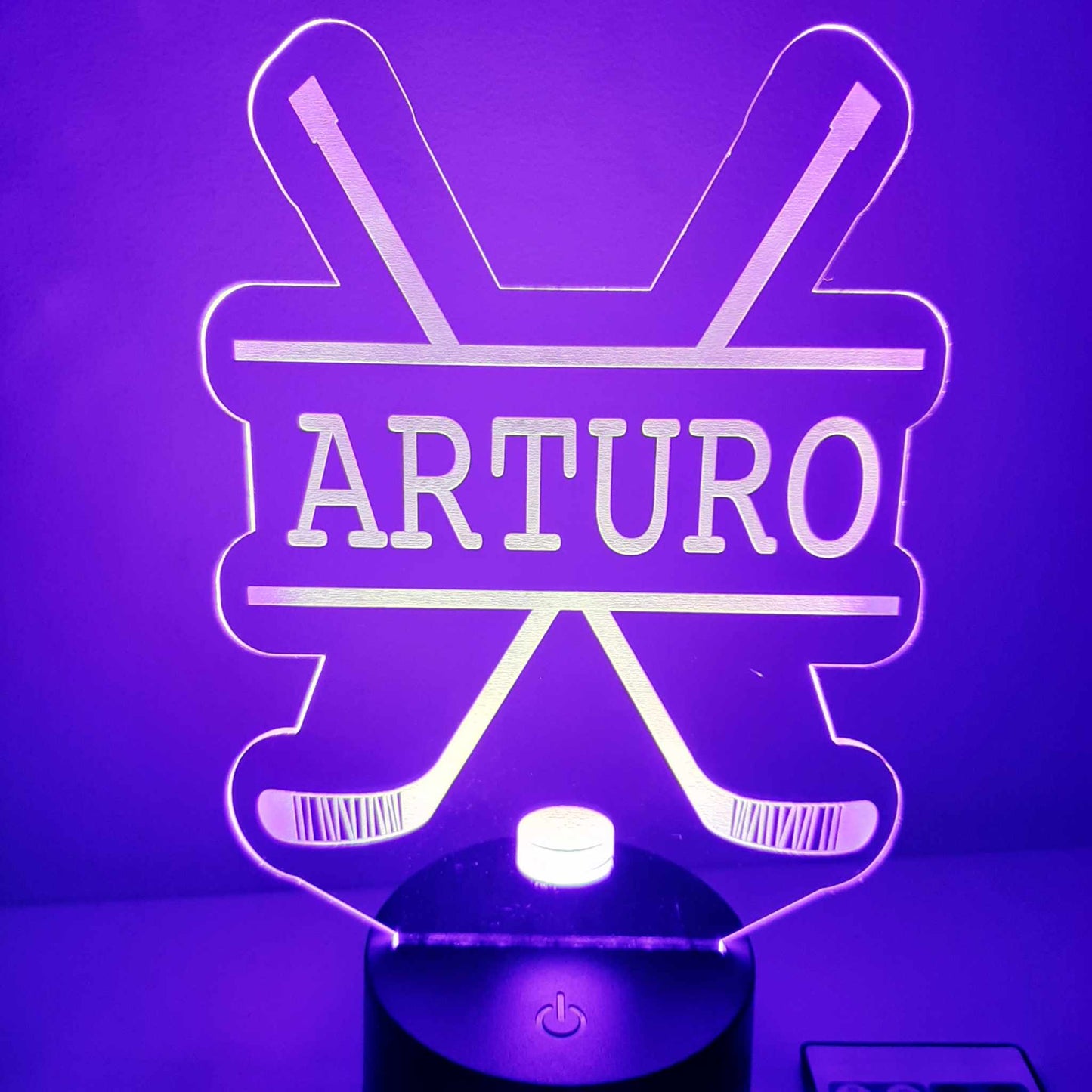 Personalized Hockey LED Night Light Sign