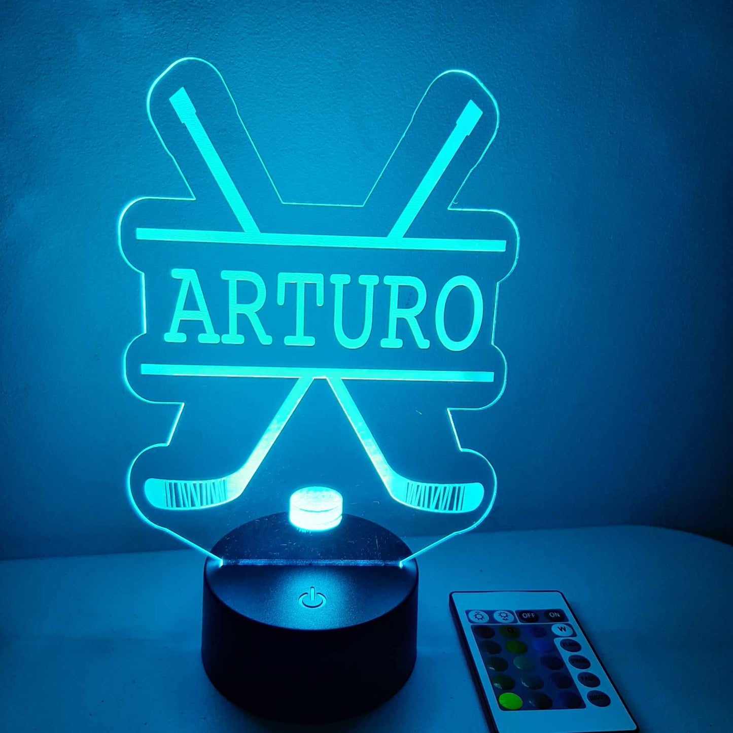 Personalized Hockey LED Night Light Sign
