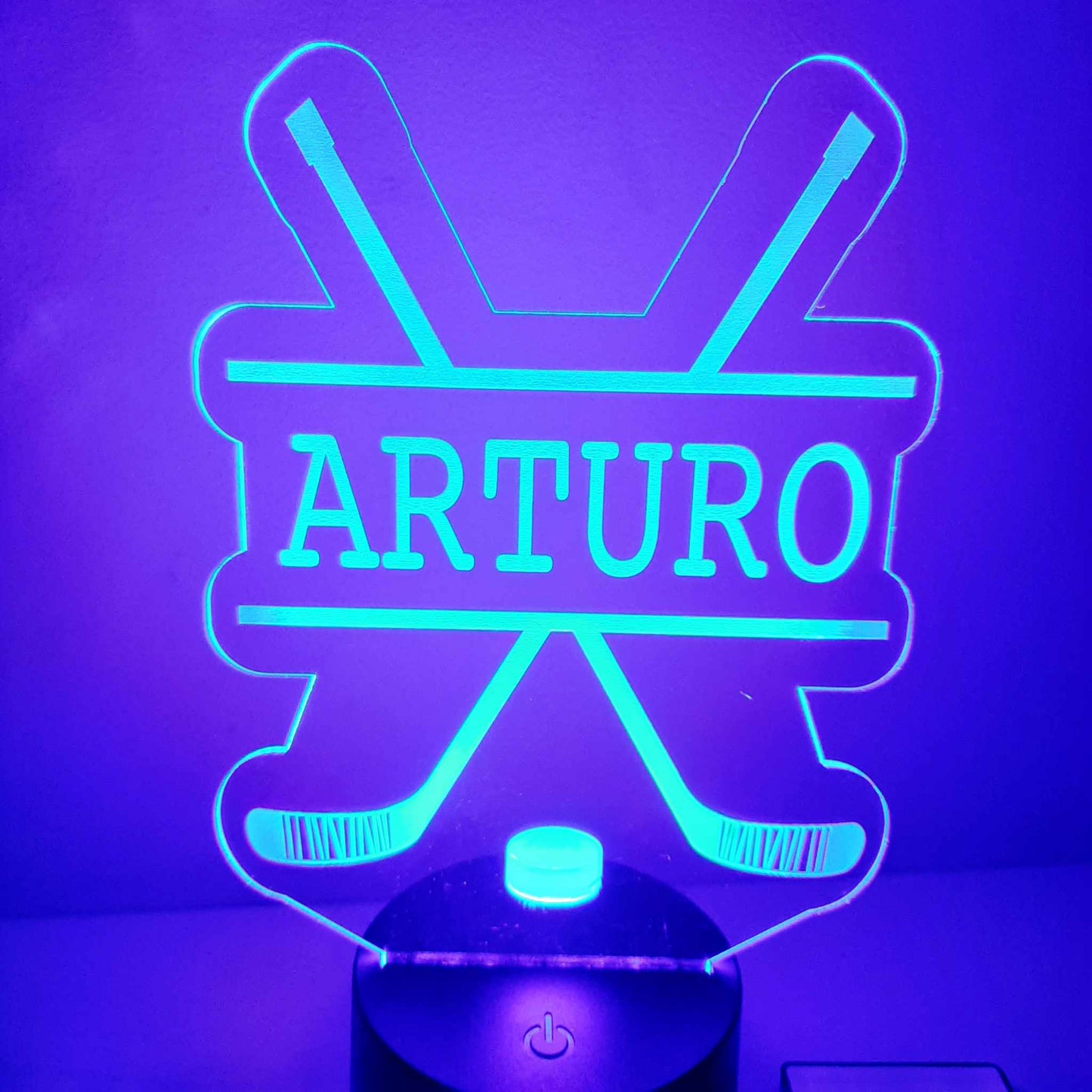 Personalized Hockey LED Night Light Sign