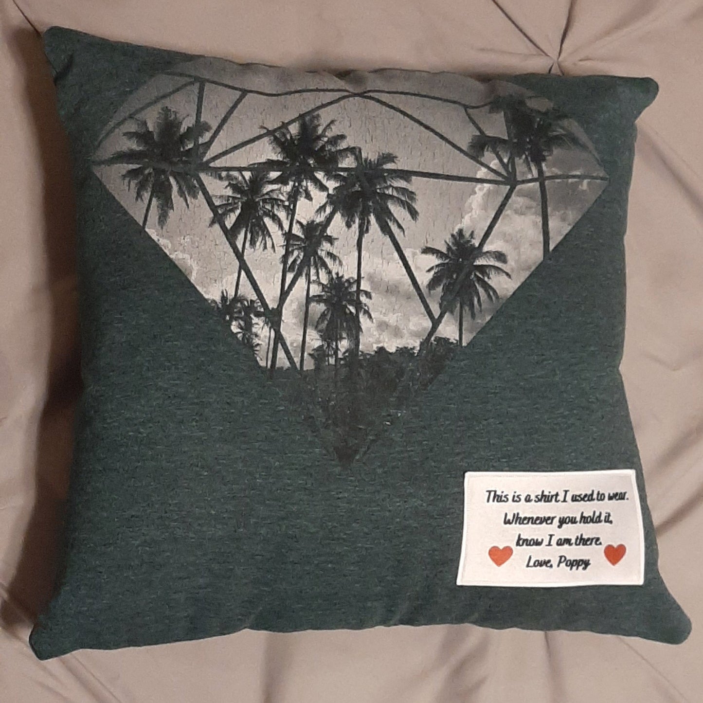 MEMORY or KEEPSAKE PILLOW made from your loved ones clothing