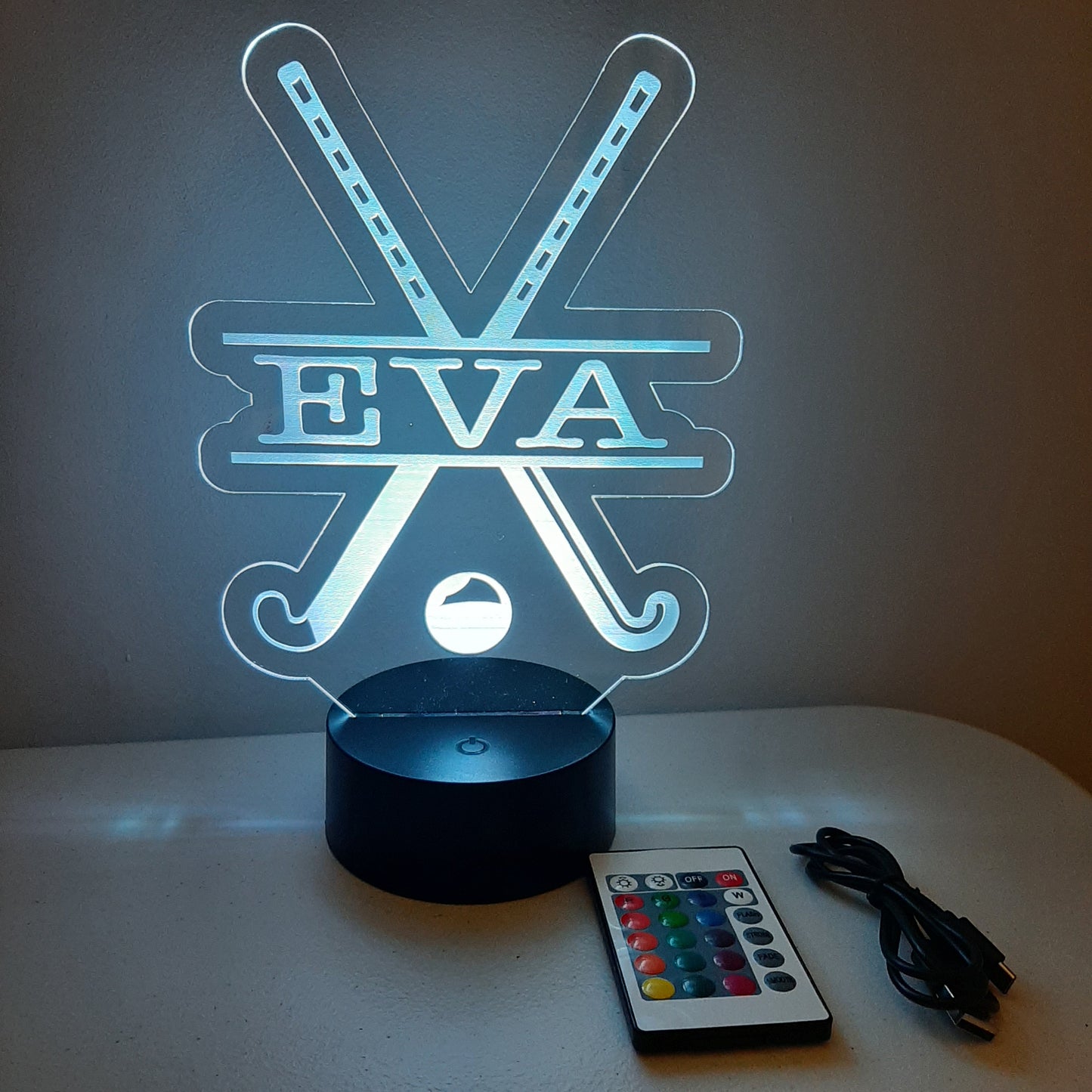 Personalized Field Hockey LED Night Light Sign