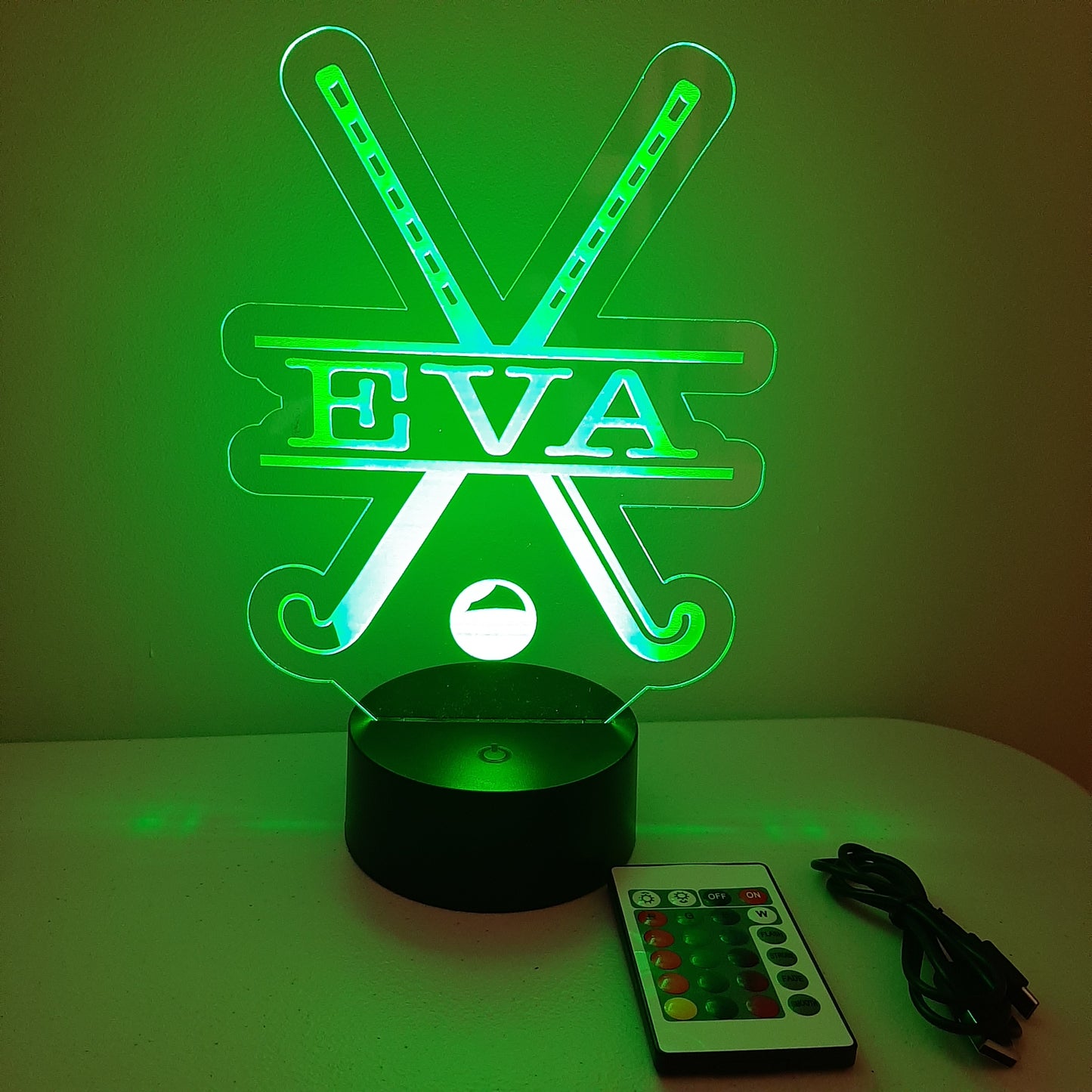 Personalized Field Hockey LED Night Light Sign