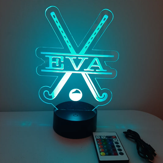 Personalized Field Hockey LED Night Light Sign