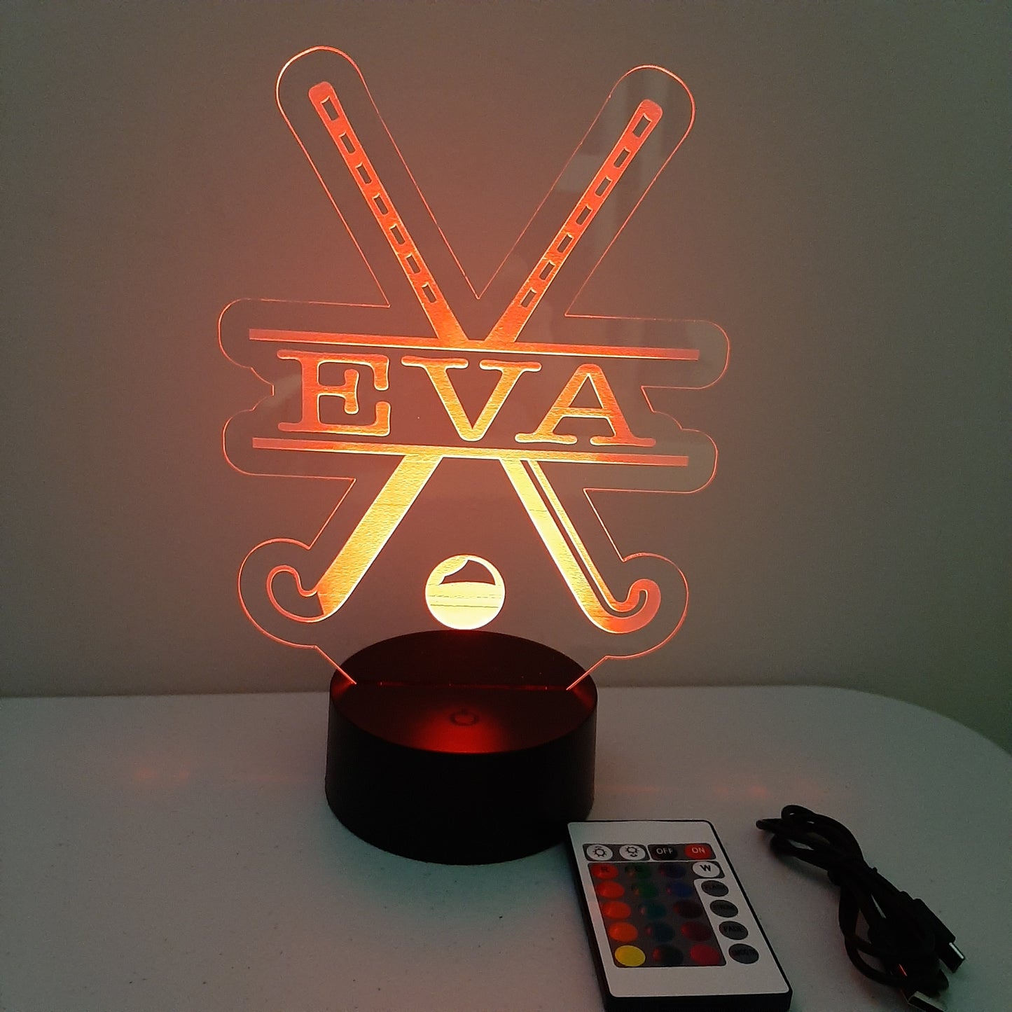 Personalized Field Hockey LED Night Light Sign