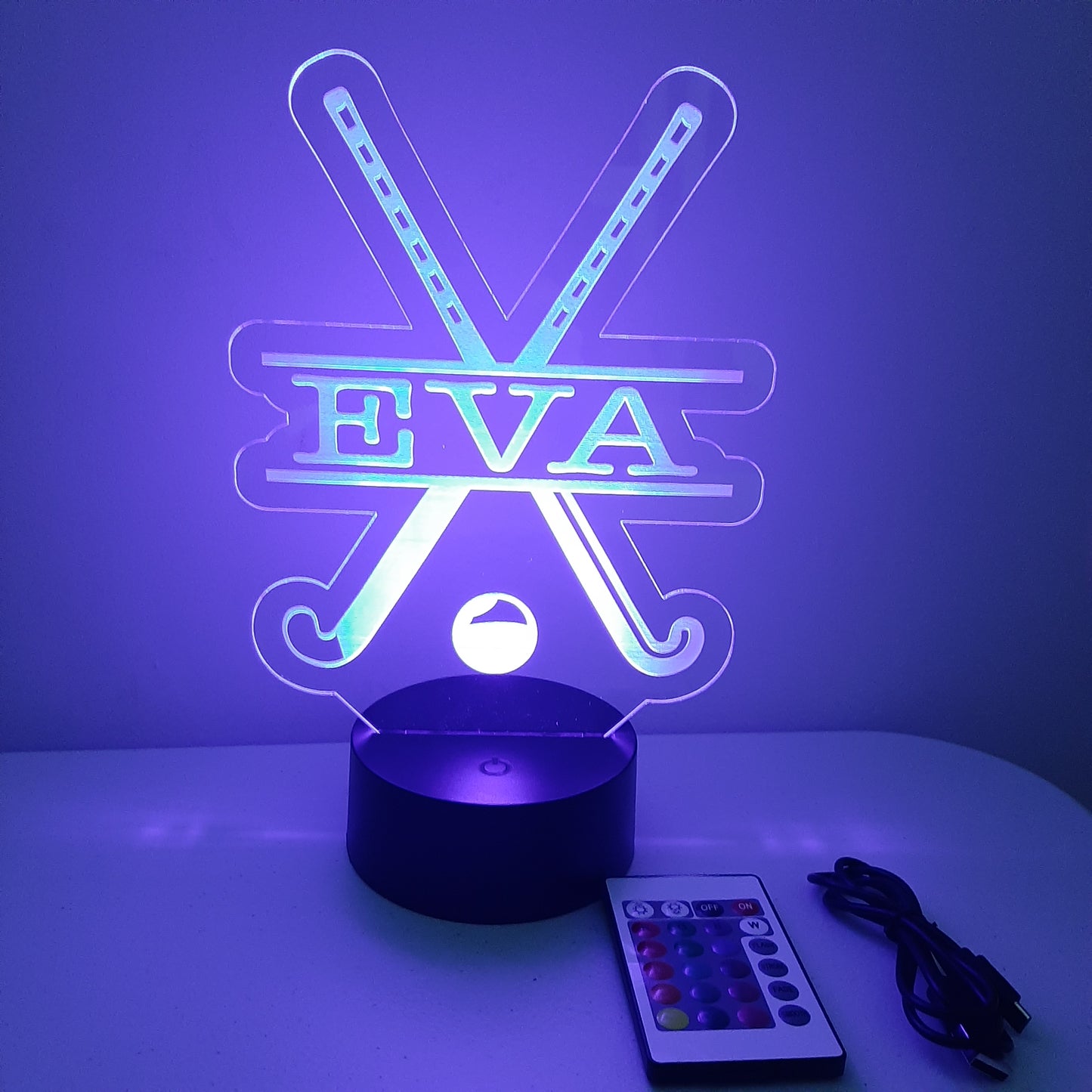 Personalized Field Hockey LED Night Light Sign