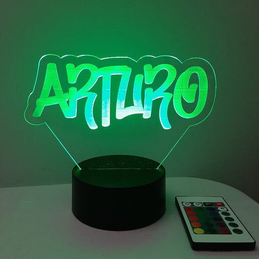 Personalized Graffiti Name LED Night Light Sign