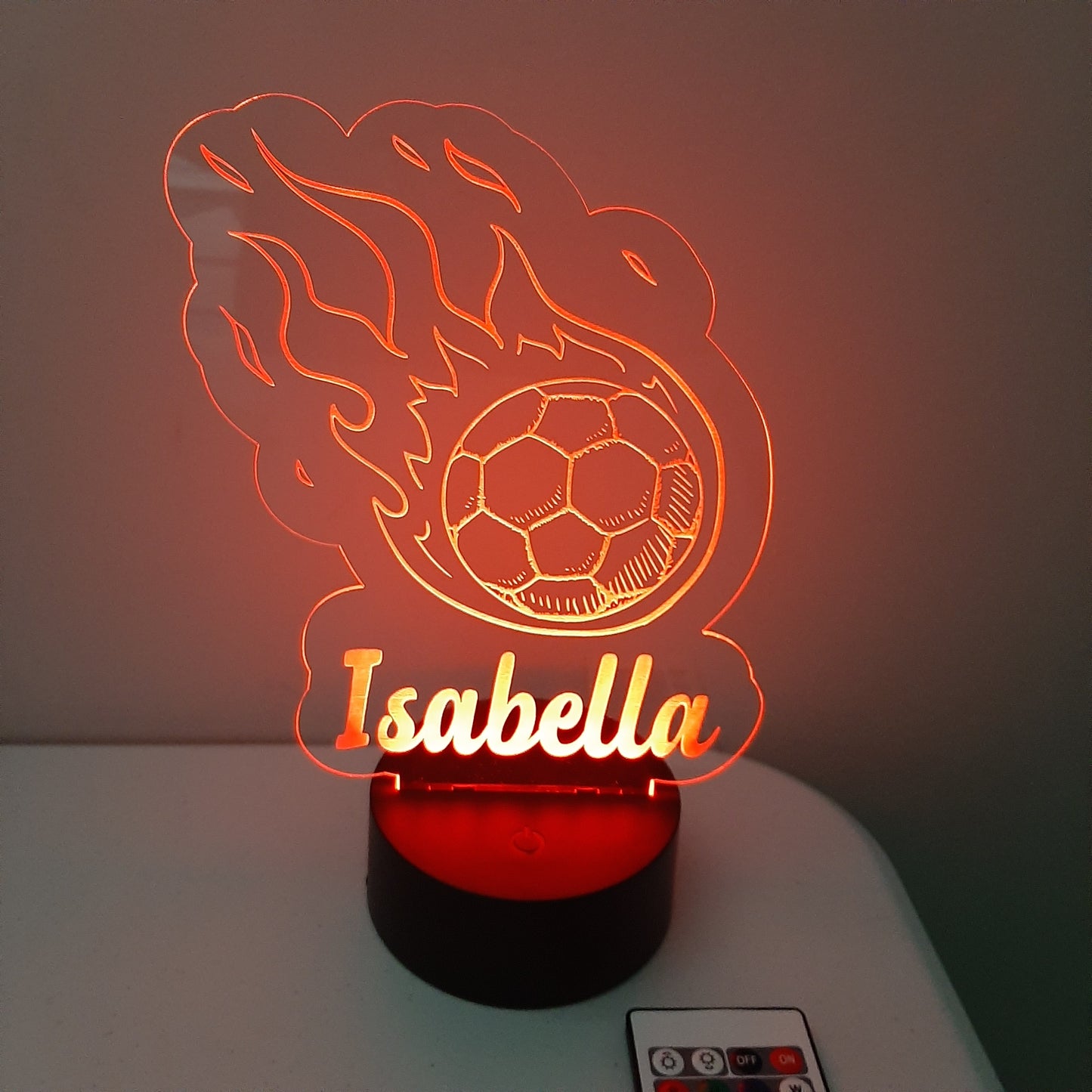 Personalized Soccer LED Night Light Sign