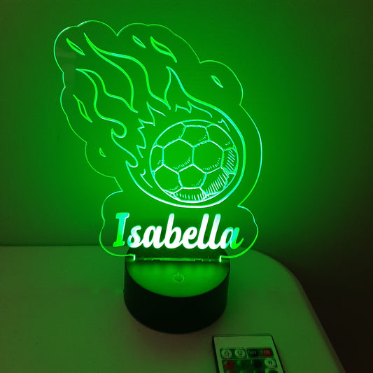 Personalized Soccer LED Night Light Sign