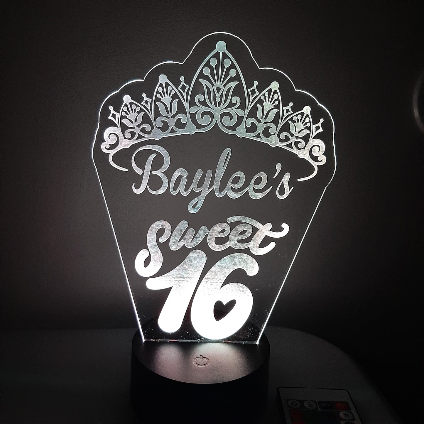 Personalized Sweet 16 LED Light Sign