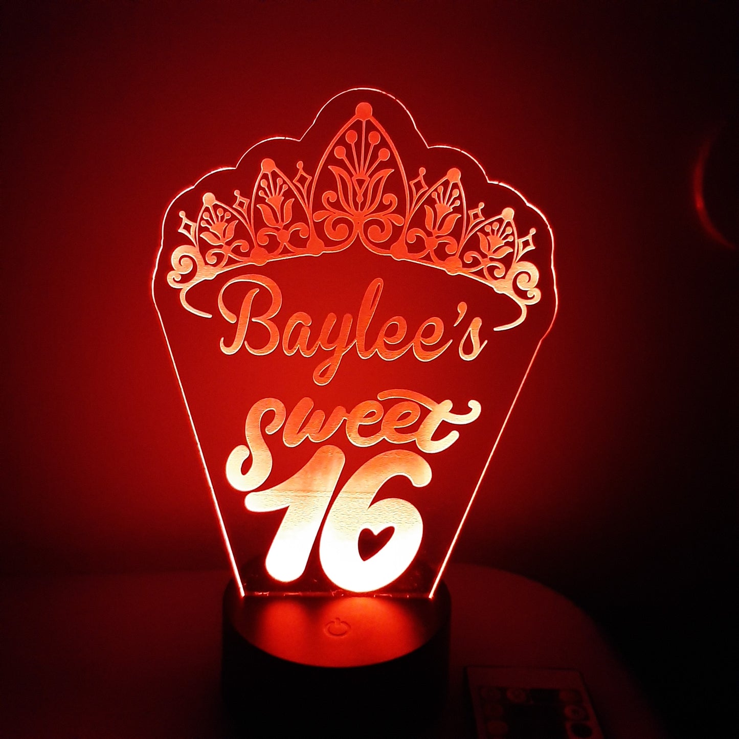 Personalized Sweet 16 LED Light Sign