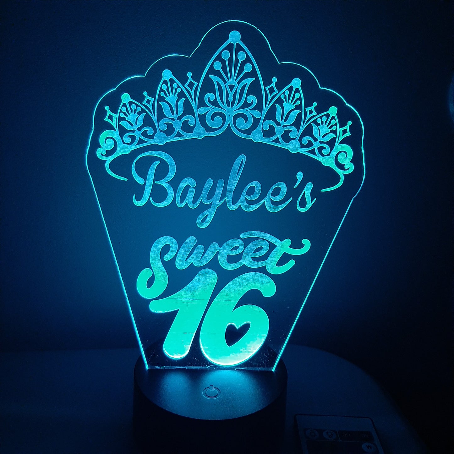 Personalized Sweet 16 LED Light Sign