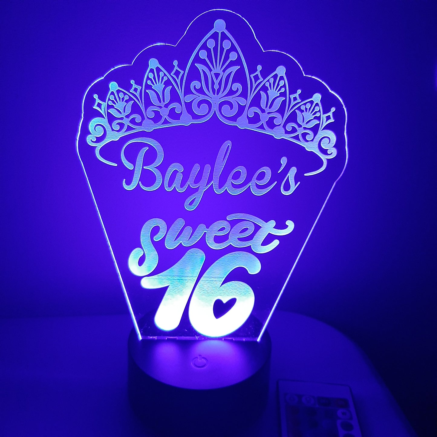 Personalized Sweet 16 LED Light Sign