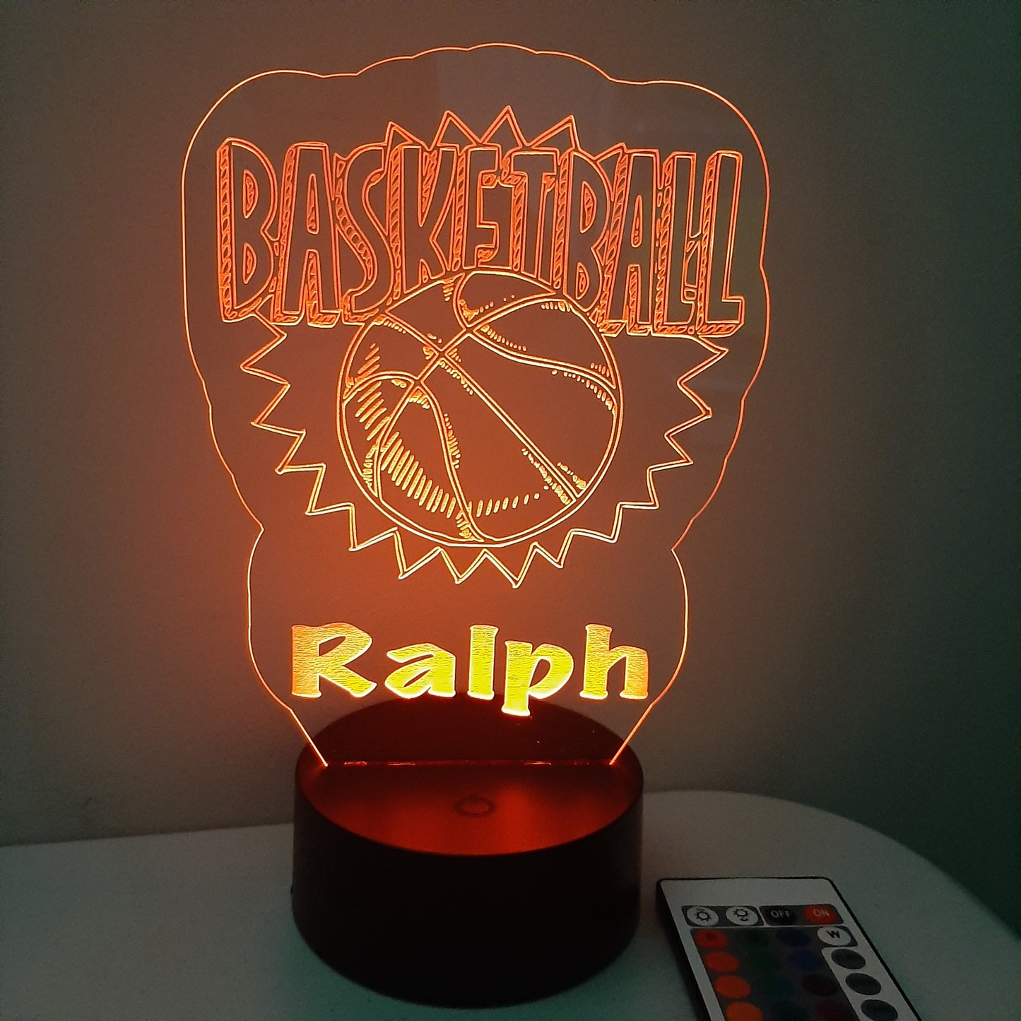 Personalized Basketball LED Night Light Sign