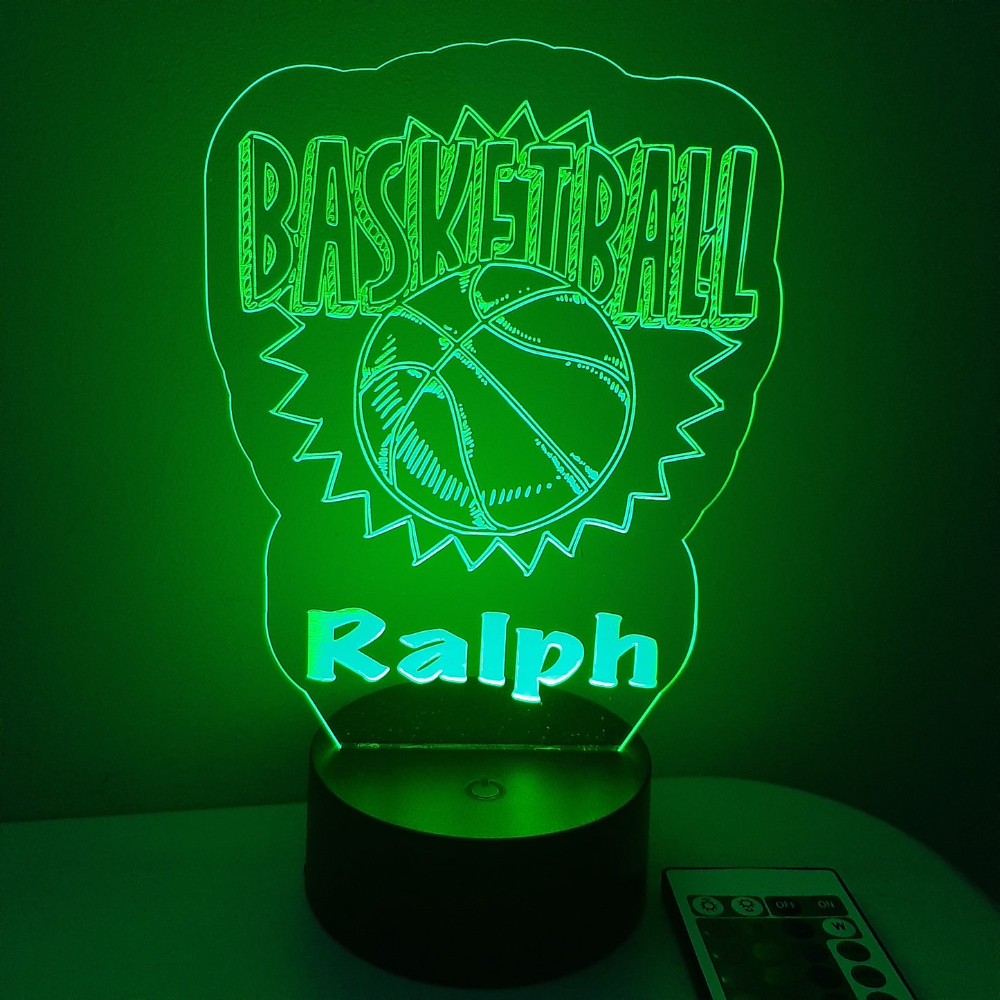 Personalized Basketball LED Night Light Sign