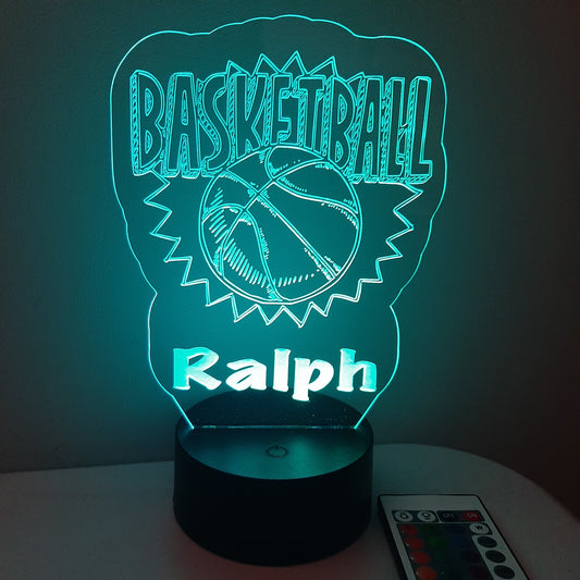 Personalized Basketball LED Night Light Sign