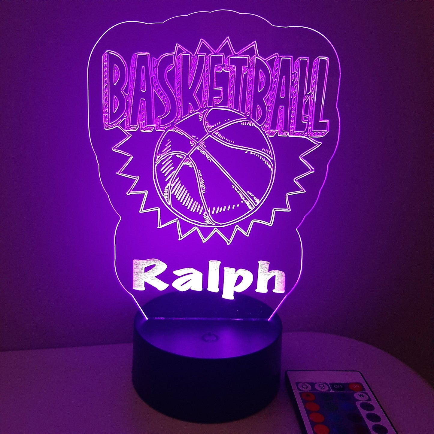 Personalized Basketball LED Night Light Sign