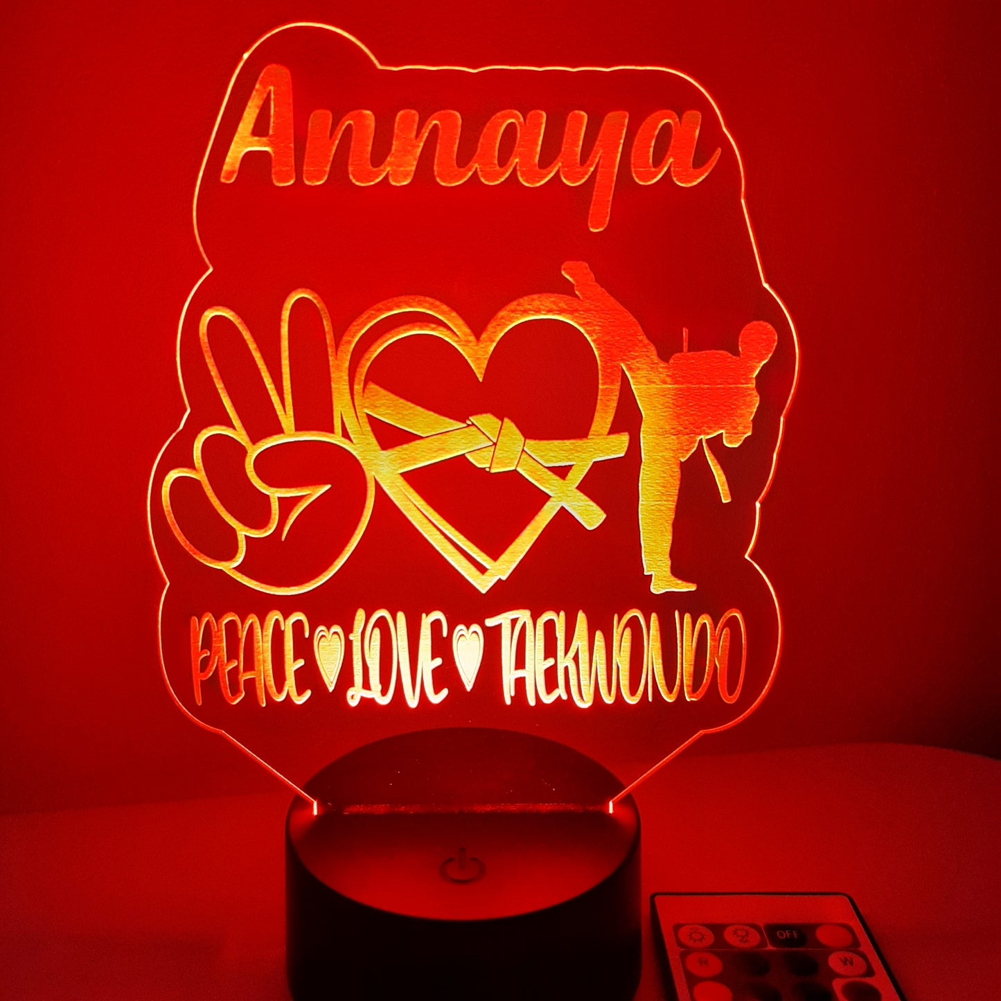 Personalized TAEKWONDO LED Night Light Sign