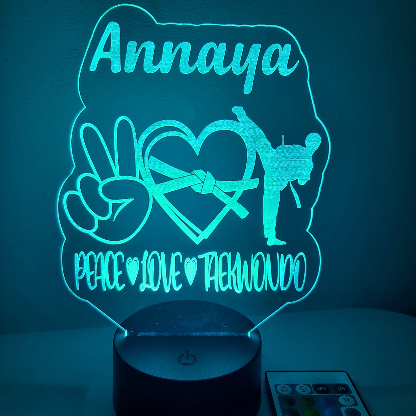 Personalized TAEKWONDO LED Night Light Sign