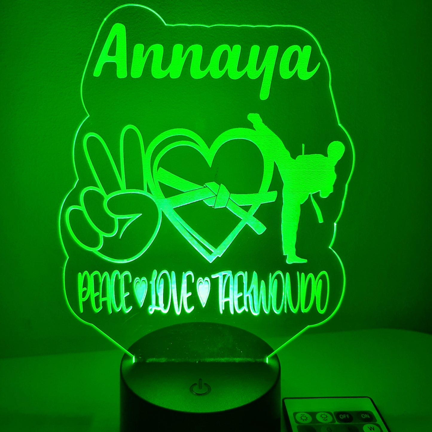 Personalized TAEKWONDO LED Night Light Sign