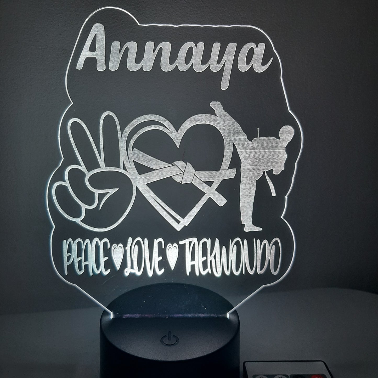 Personalized TAEKWONDO LED Night Light Sign