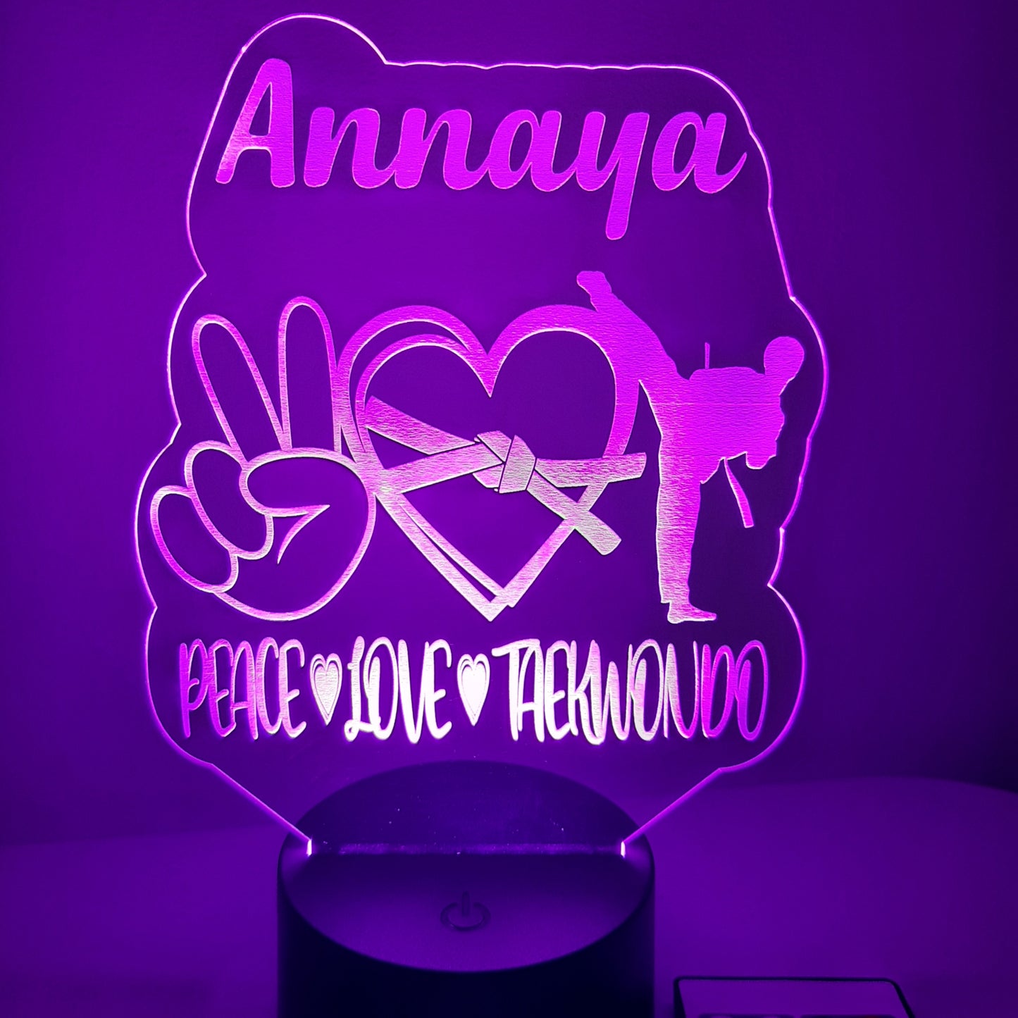 Personalized TAEKWONDO LED Night Light Sign