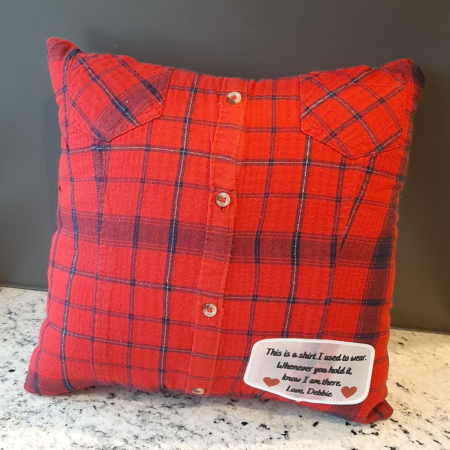 MEMORY or KEEPSAKE PILLOW made from your loved ones clothing