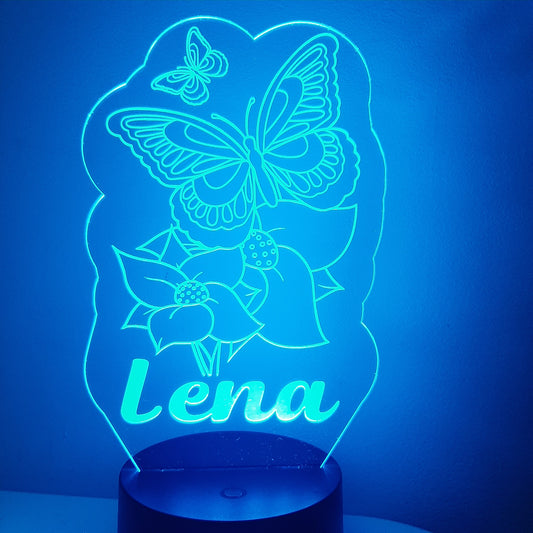 Personalized Butterfly LED Night Light Sign