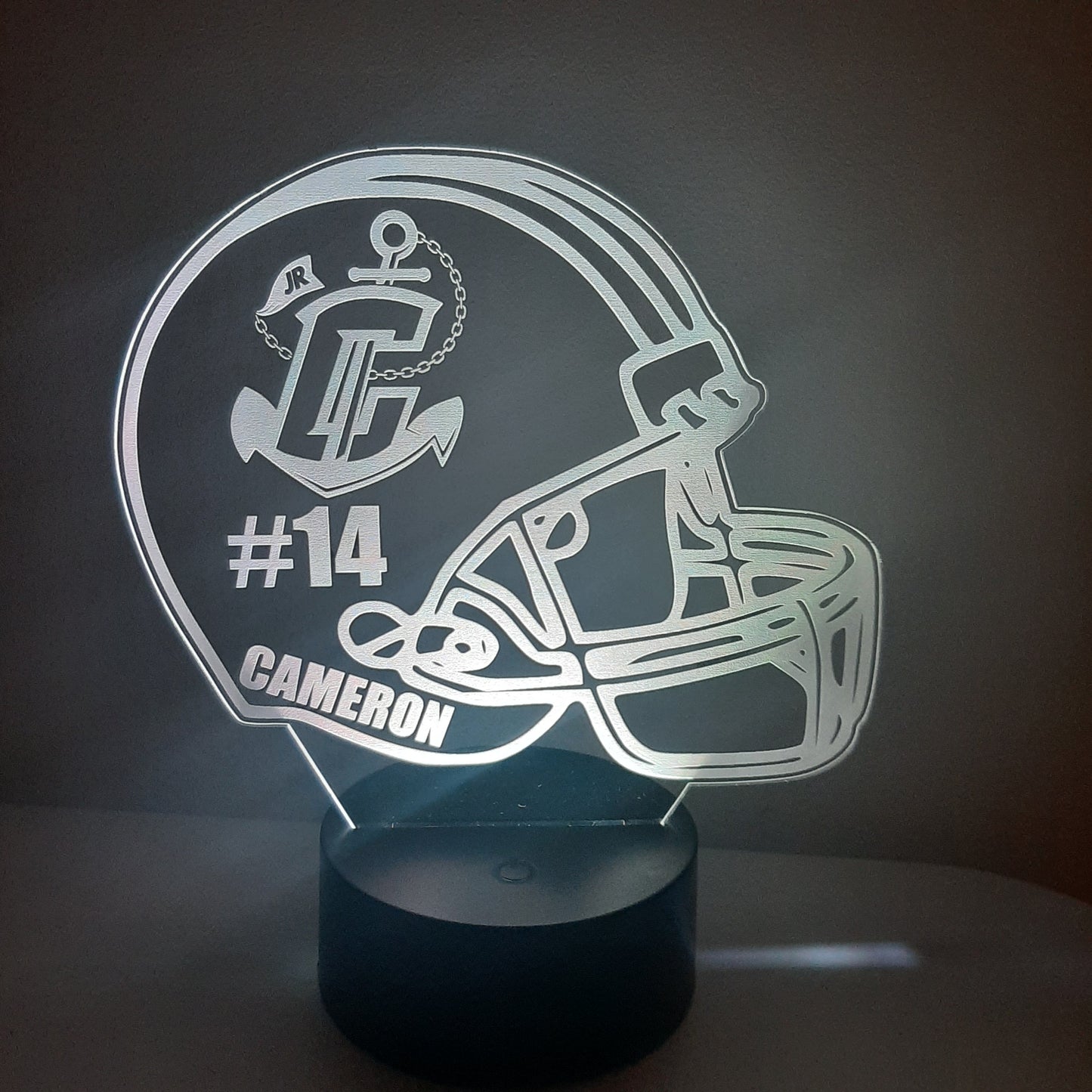 Personalized Football Helmet Night Light Sign