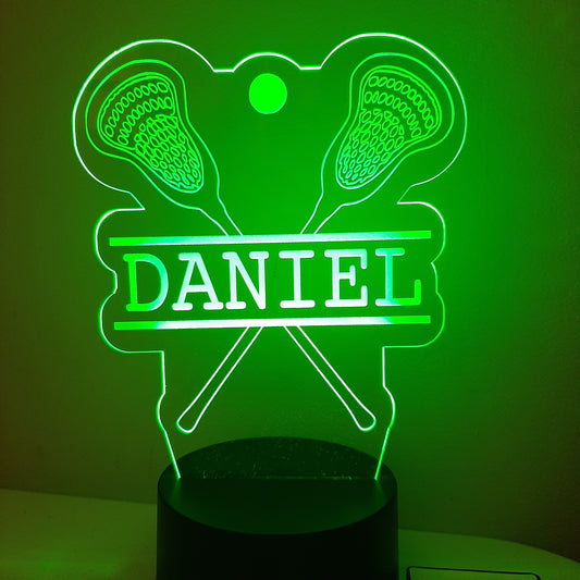 Personalized Lacrosse Night Light Sign