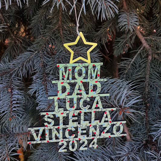 Christmas Tree Family Ornament