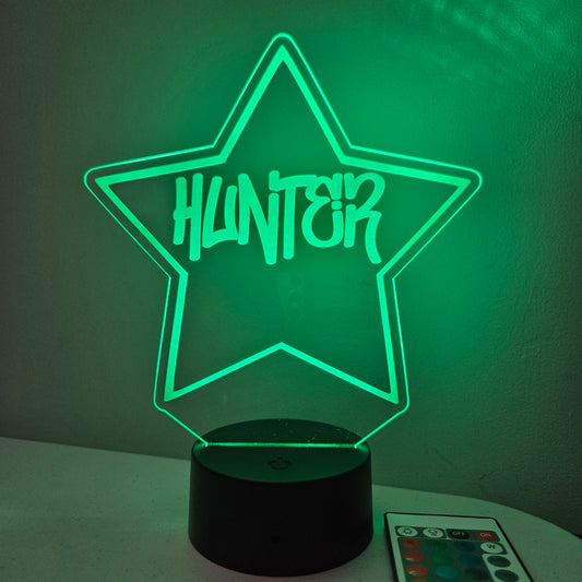 Personalized STAR Name LED Night Light Sign