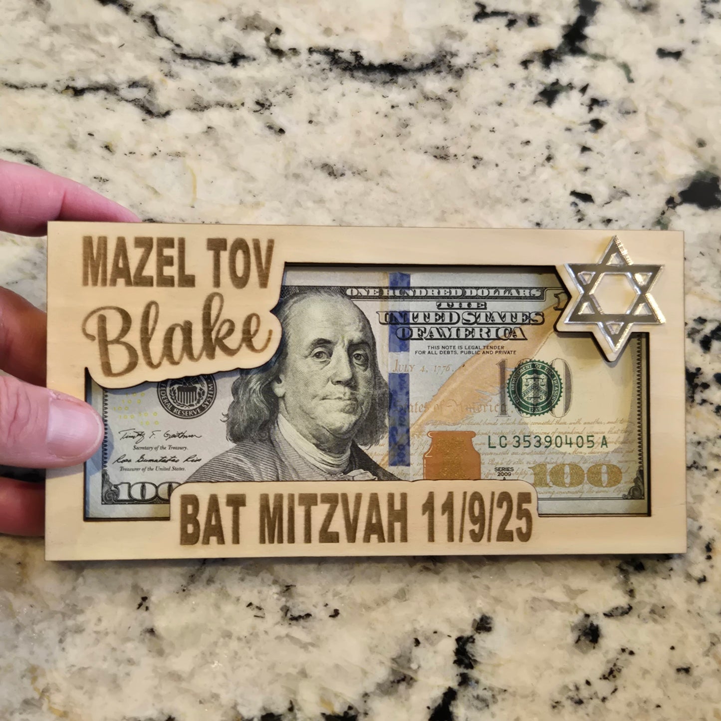 Bat Mitzvah / Bar Mitzvah Money Gift Holder