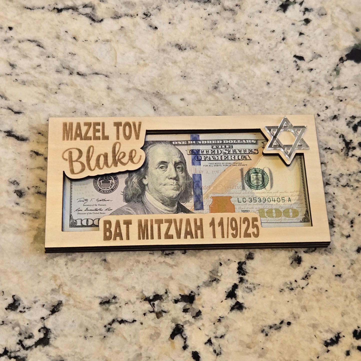 Bat Mitzvah / Bar Mitzvah Money Gift Holder