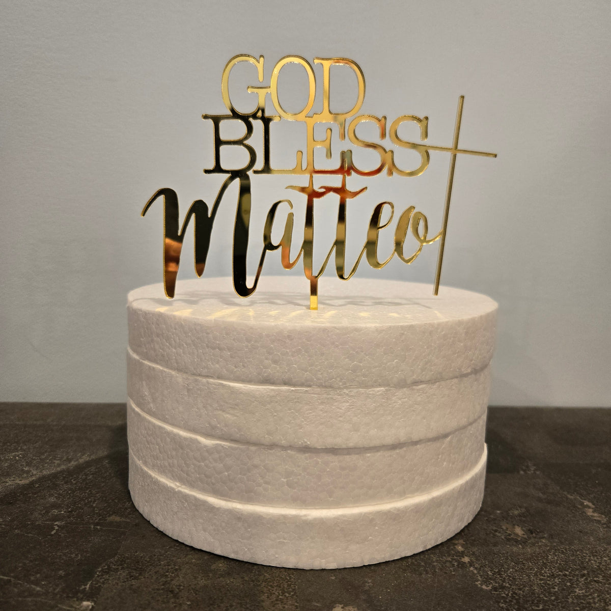 God Bless Custom Cake Topper