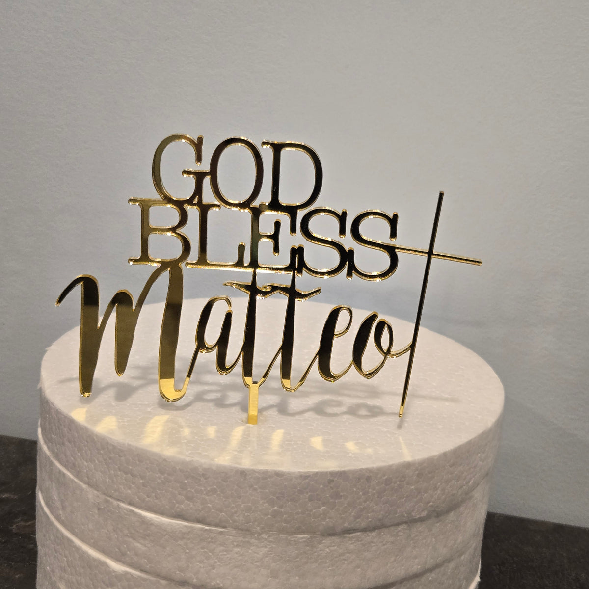 God Bless Custom Cake Topper