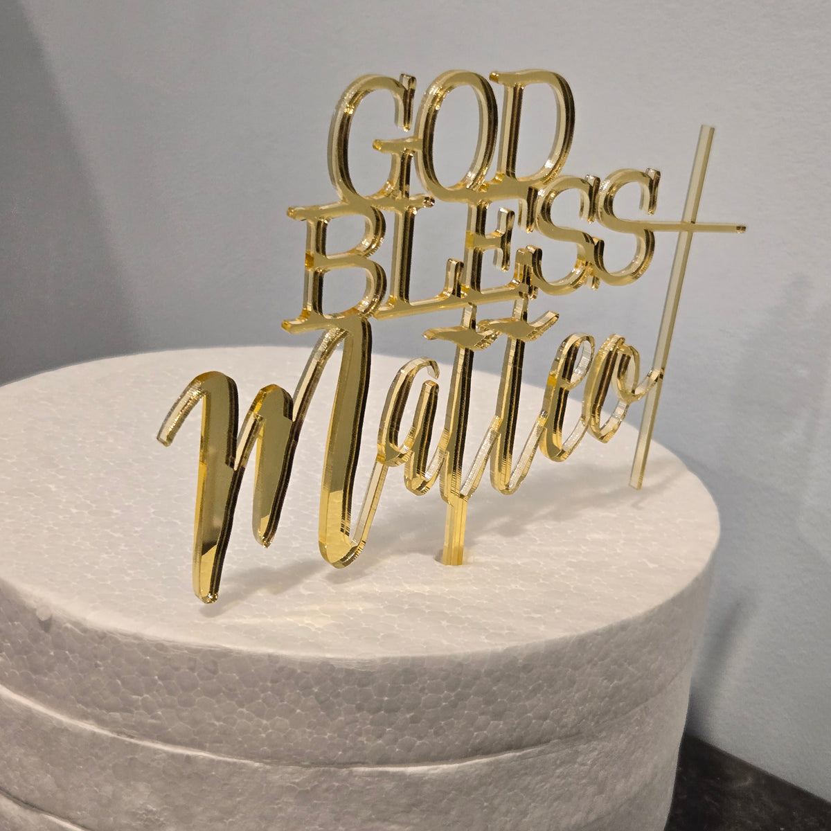 God Bless Custom Cake Topper