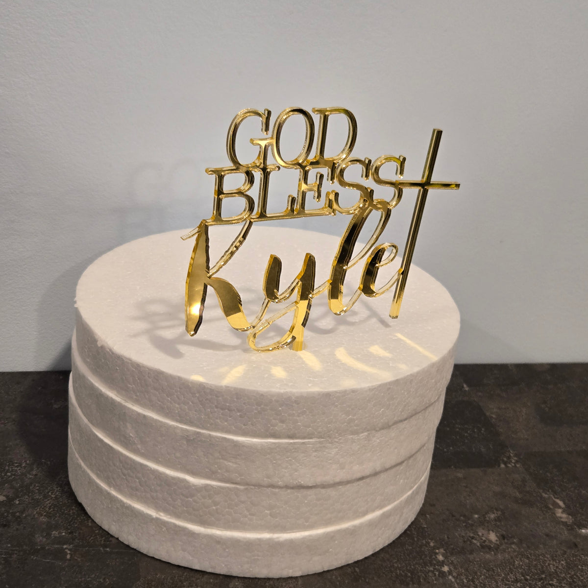 God Bless Custom Cake Topper