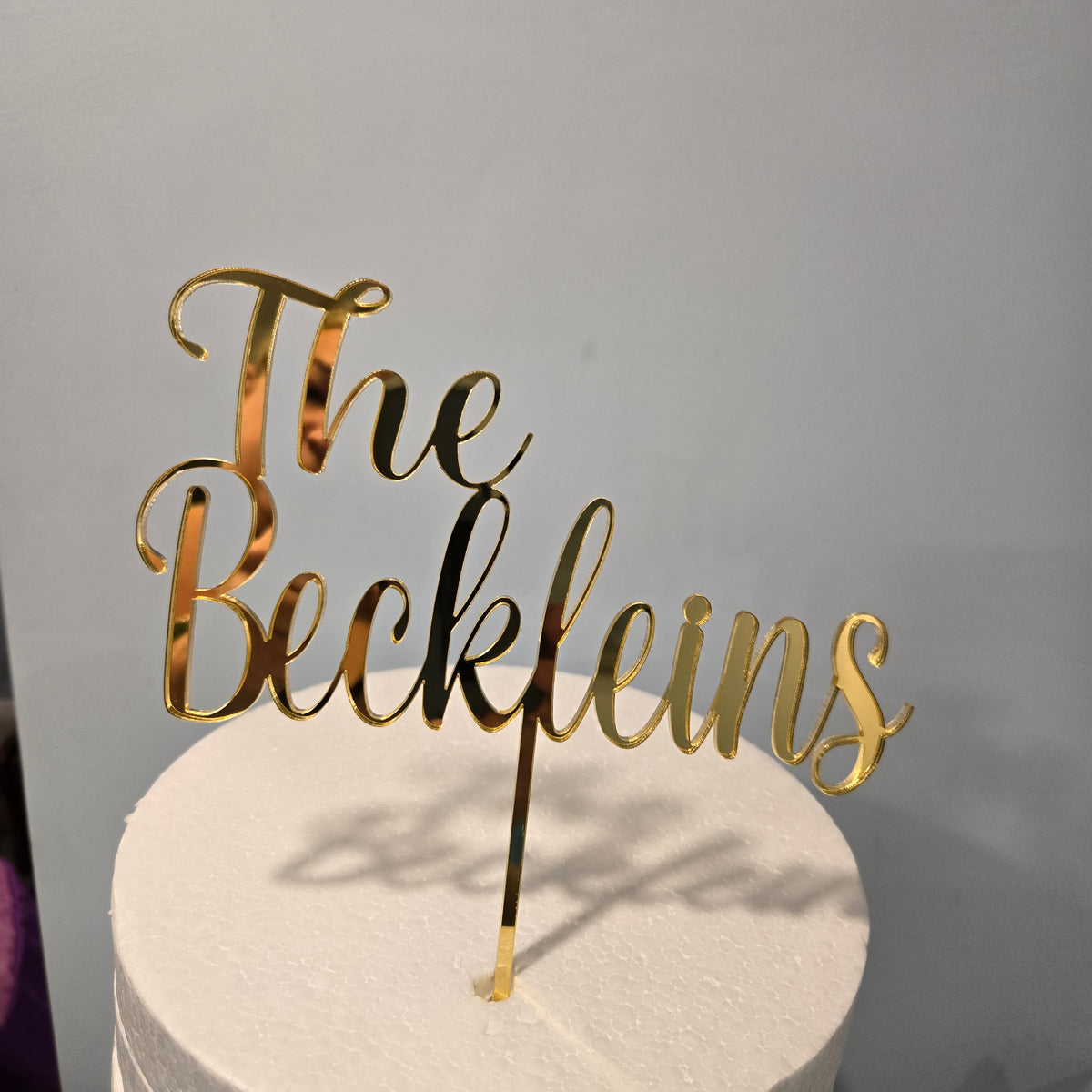 Wedding Cake Topper with Couple's Last Name