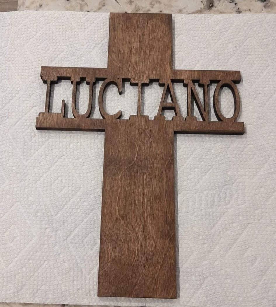 Personalized Wood Cross with Name